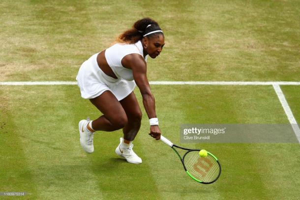 Williams in action on Centre Court today (Getty Images/Clive Brunskill)