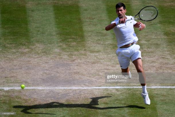 Djokovic eventually proved to have too much for Bautista Agut today (Getty Images/Matthias Hangst)