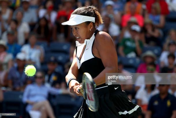 Naomi Osaka donning her exclusive Nike outfit | Photo: Al Bello/Getty Images