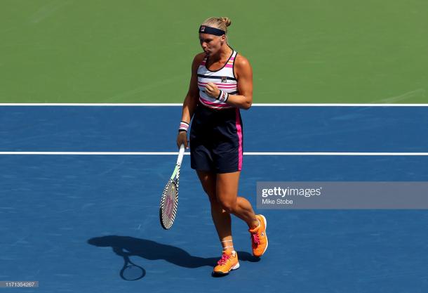 Kiki Bertens was serving poorly today | Photo: Mike Stobe/Getty Images