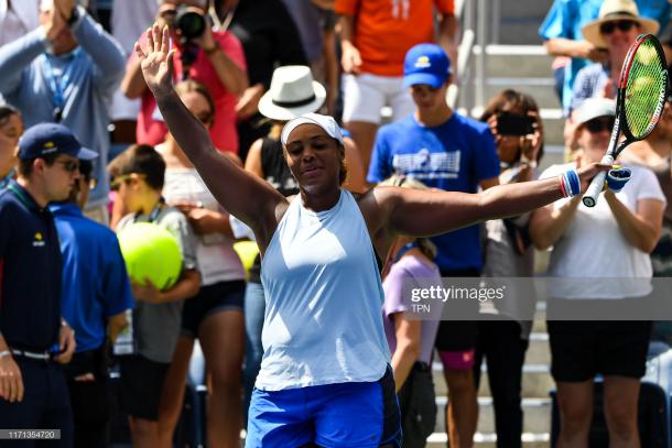 Taylor Townsend celebrates her win | Photo: TPN/Getty Images