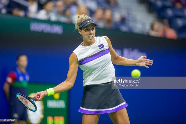 Madison Keys was extremely erratic during the match, unable to find the rhythm on the return | Photo: Tim Clayton/Corbis via Getty Images