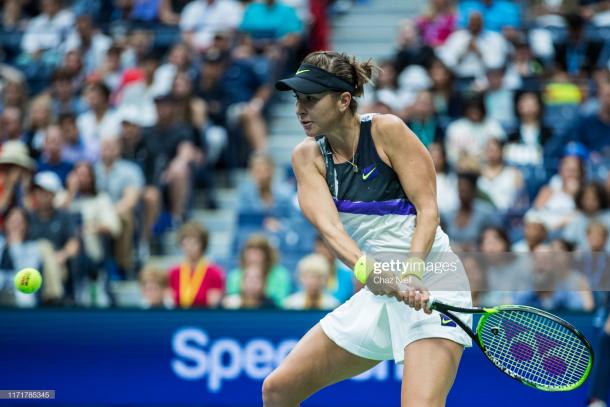 Bencic couldn't hold a double break lead in the second set/Photo: Chaz Niell/Getty Images via Zimbio