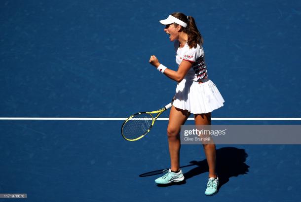 Johanna Konta hoped to beat the Ukrainian for the first time. (Getty Images/Clive Brunskill)