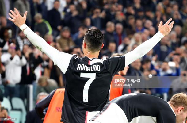 Cristiano celebrando su gol | Fuente: gettyimages