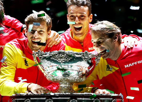 Carreno Busta (left) and Bautista Agut (center) look to spearhead Spain to a first-ever ATP Cup (Clive Brunskill/Getty Images)