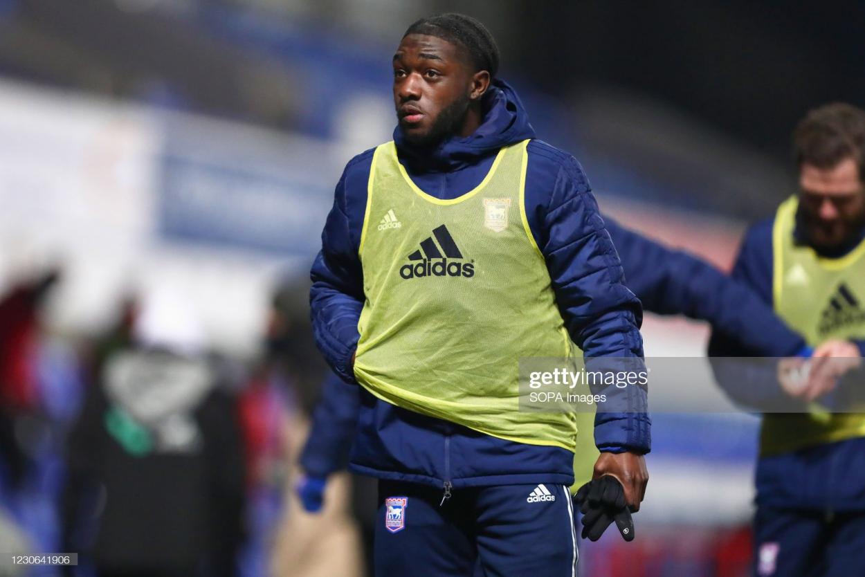 Siziba made six first-team appearances for Ipswich (Photo by Richard Calver/SOPA Images/LightRocket via Getty Images)