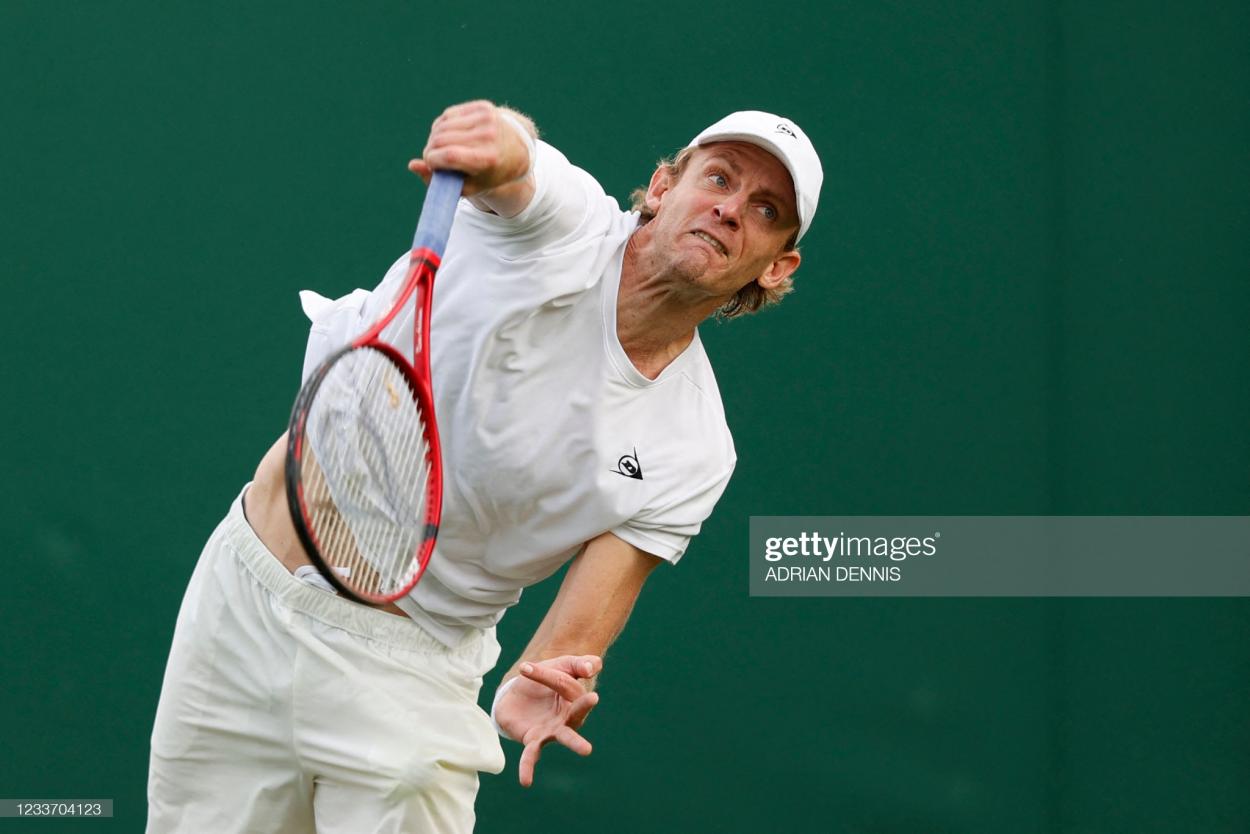 The Anderson serve could very well determine the outcome of the match/Photo: Adrian Dennis/AFP via Getty Images 