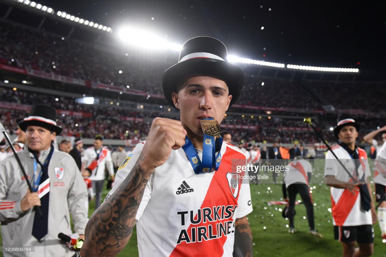 Fernandez won the 2021 Primera Division with River Plate (Photo by Rodrigo Valle/Getty Images)