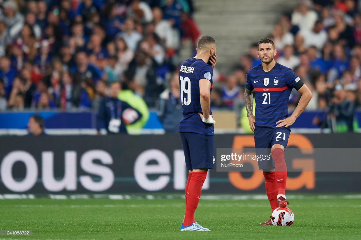 Lucas Hernandez and <strong><a  data-cke-saved-href='https://www.vavel.com/en/international-football/2021/06/11/1074382-euro-2020-five-france-players-to-watch.html' href='https://www.vavel.com/en/international-football/2021/06/11/1074382-euro-2020-five-france-players-to-watch.html'>Karim Benzema</a></strong> will both be unavailable Photo by Jose Breton/Pics Action/NurPhoto via Getty Images)
