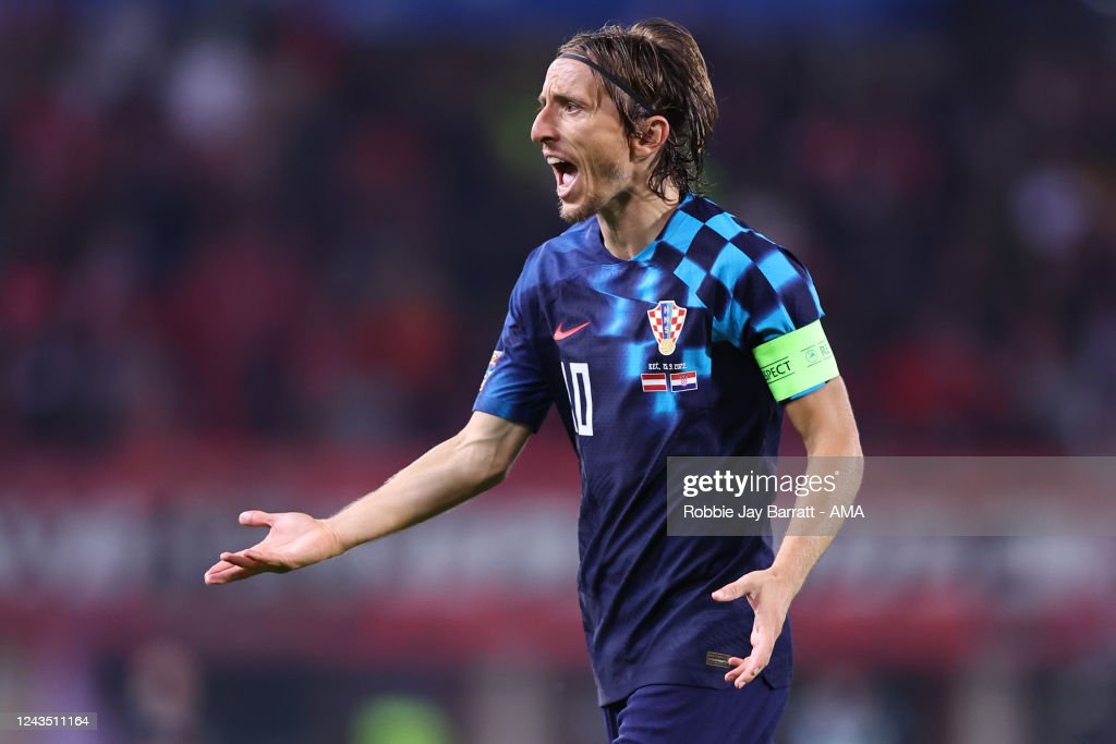 Luka Modric in UEFA Nations League action against Austria (Photo by Robbie Jay Barratt - AMA/ Getty Images)