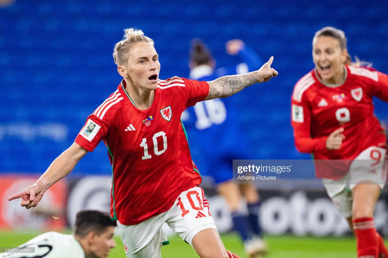 Fishlock scored a memorable goal against Bosnia a few months back (Photo by Athena Pictures/Getty Images)