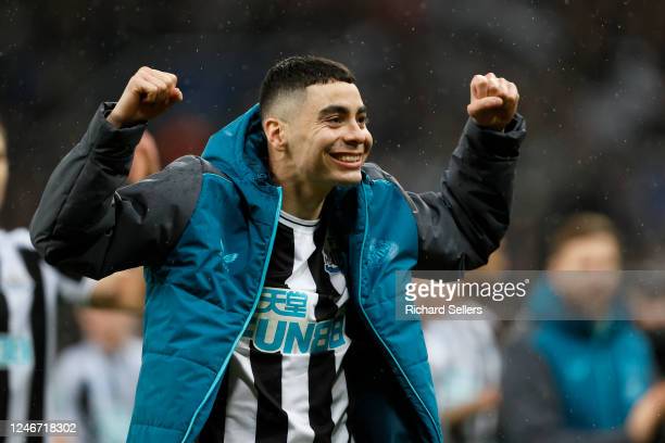 Miguel Almiron celebrates Newcastle's progression to the Carabao Cup final (Photo:Richard Sellers/GETTY Images)
