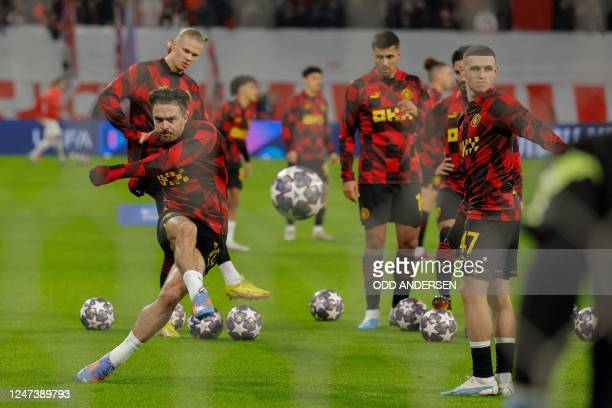 Grealish warming up (Photo by Odd Andersen via GettyImages)