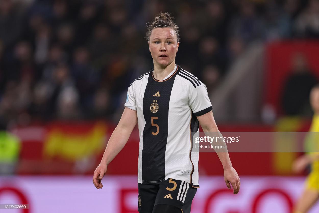Hegering has played for Germany several times in her career (Photo by Stefan Brauer/DeFodi Images via Getty Images)