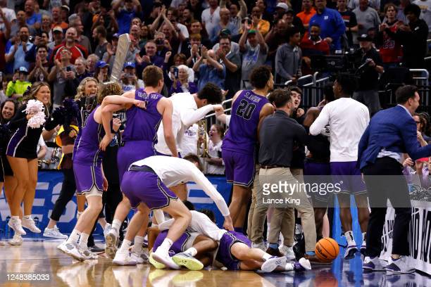 Furman celebrates after upsetting Virginia/Photo: Lance King/Getty Images