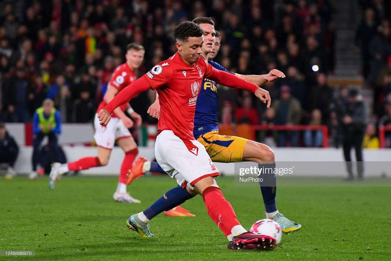Brennan Johnson played 90 minutes for Nottingham Forest last Friday, and his national manager was not happy. (Photo by Jon Hobley/MI News/NurPhoto via Getty Images)