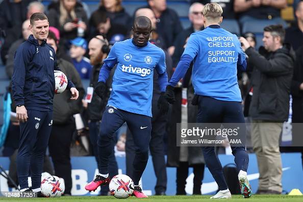 N'Golo Kante warms up at Stamford Bridge | Creator: James Williamson - AMA  |  Credit: Getty Images Copyright: 2023 AMA Sports Photo Agency