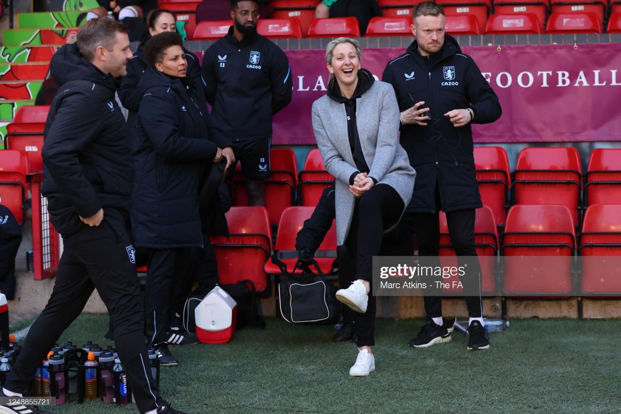 Ward and her backroom team are a close knit group. (Photo by Marc Atkins - The FA/The FA via GettyImages)