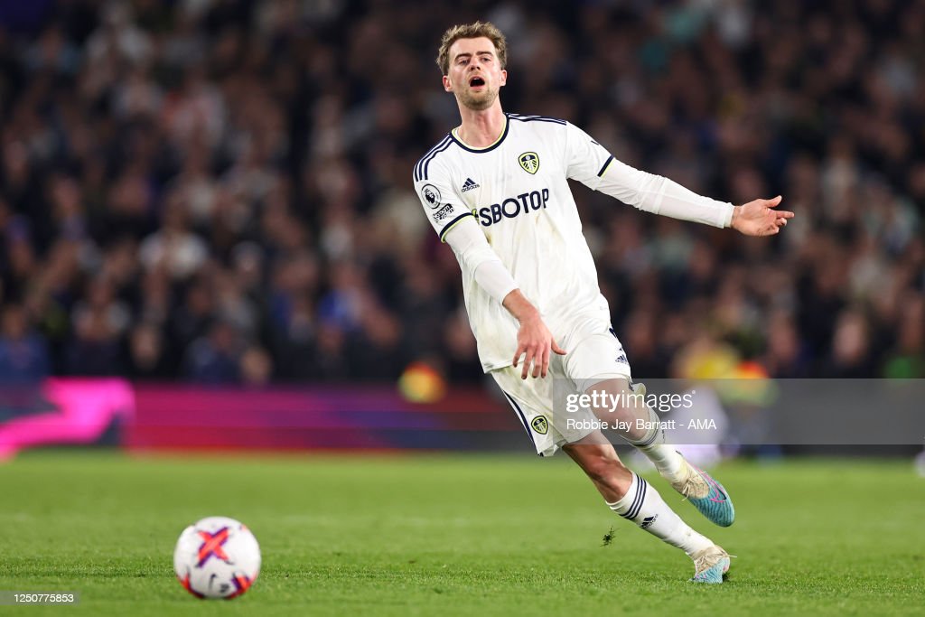 LEEDS, ENGLAND - APRIL 04: Patrick Bamford of Leeds United during the Premier League match between Leeds United and Nottingham Forest at Elland Road on April 4, 2023 in Leeds, United Kingdom. (Photo by Robbie Jay Barratt - AMA/Getty Images)
