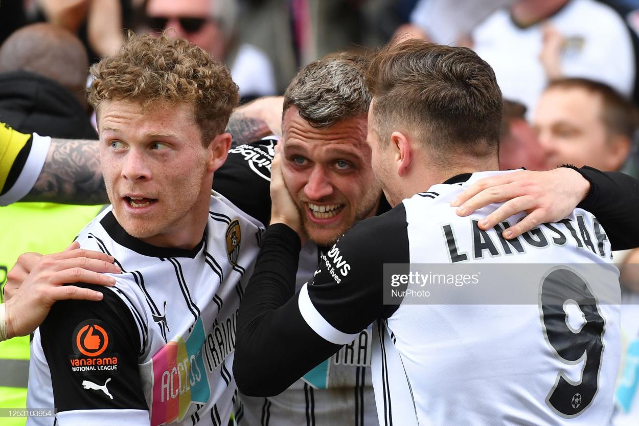 Notts County look to conclude a phenomenal season with promotion (Photo by Jon Hobley/MI News/NurPhoto via Getty Images)