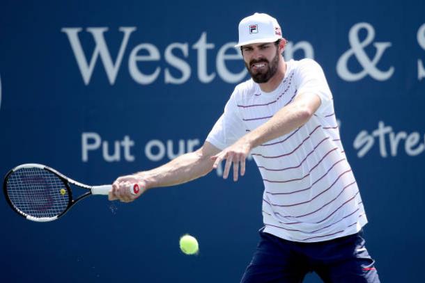 Opelka's forehand will be one of the key shots in the match/Photo: Matthew Stockman/Getty Images