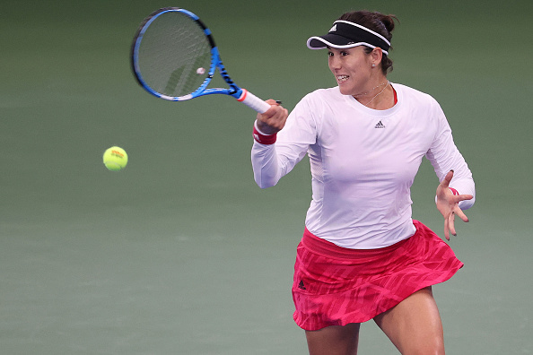 Muguruza during her first round win (Image: Al Bello)