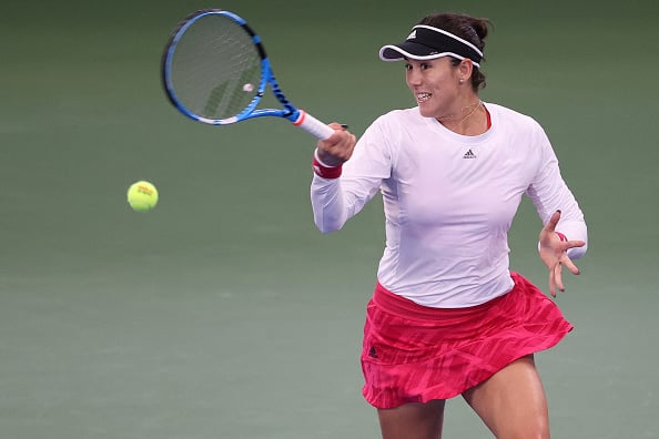 Muguruza did not drop serve in the second set (Image: Al Bello)