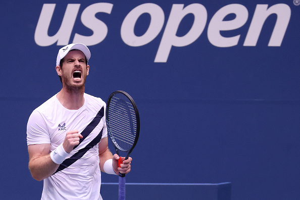 Murray celebrates his opening round victory (Image: Al Bello)