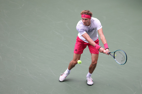 Zverev in action during his second round match at the US Open (Image: Al Bello)