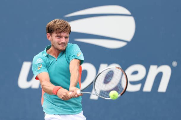 Goffin has one of the best backhands in tennis and will look to use it as often as he can/Photo: Al Bello/Getty Images