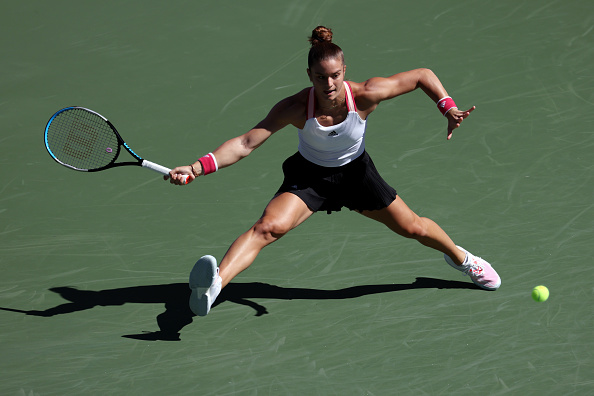 Sakkari in action (Image: Al Bello)