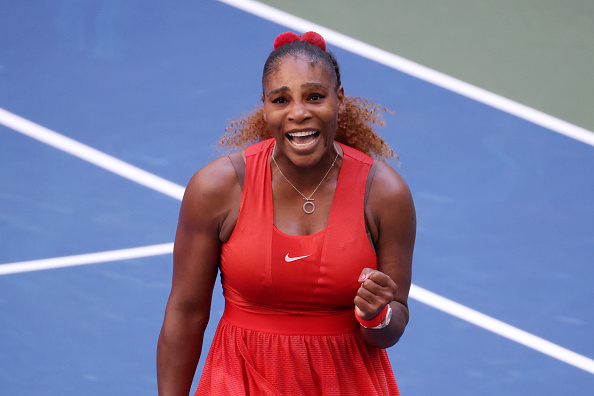 Williams following her third round win (Image: Al Bello)