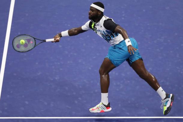 Tiafoe was mostly overmatched in his first fourth round appearance at Flushing Meadows/Photo: Matthew Stockman/Getty Images