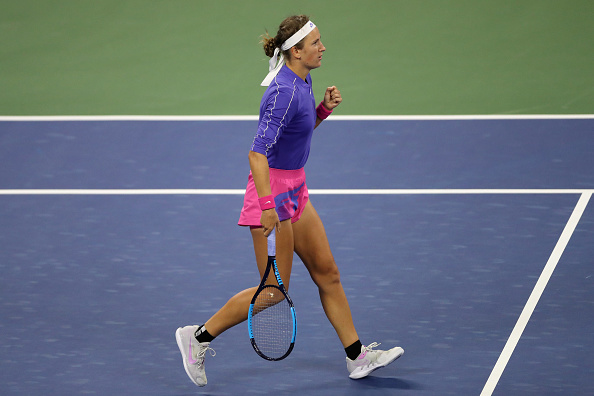 Azarenka faces Mertens in the last eight (Image: Al Bello)