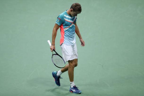 It was a difficult night for de Minaur/Photo: Matthew Stockman/Getty Images