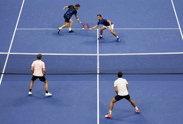 Koolhof/Mektic and Pavic/Soares in action (Image: Al Bello)