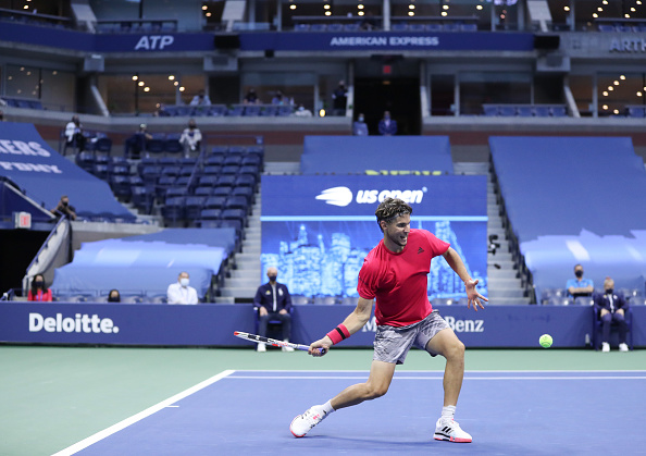 Thiem in action at the US Open (Image: Matthew Stockman)