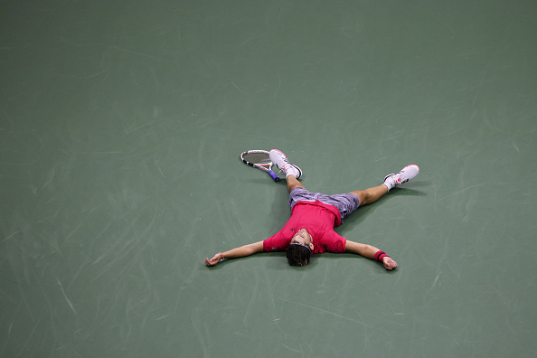 Thiem celebrates winning his first Grand Slam title at the US Open (Image: Al Bello)