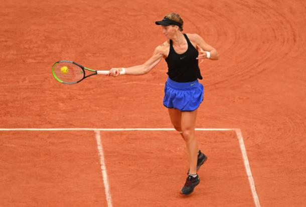 Samsonova came out of the rain delay and evened the match/Photo: Shaun Botterill/Getty Images