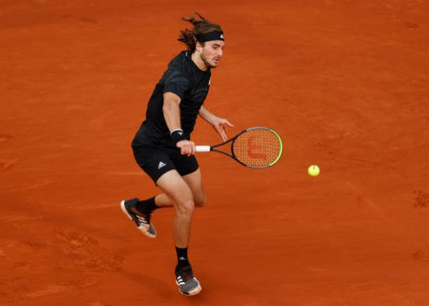 Tsitsipas powered through Rublev to claim a spot in the last four/Photo: Clive Brunskill/Getty Images