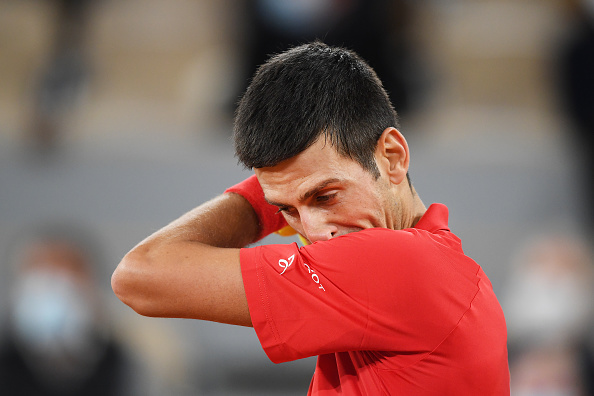 Djokovic was frustrated throughout the match (Shaun Botterill)