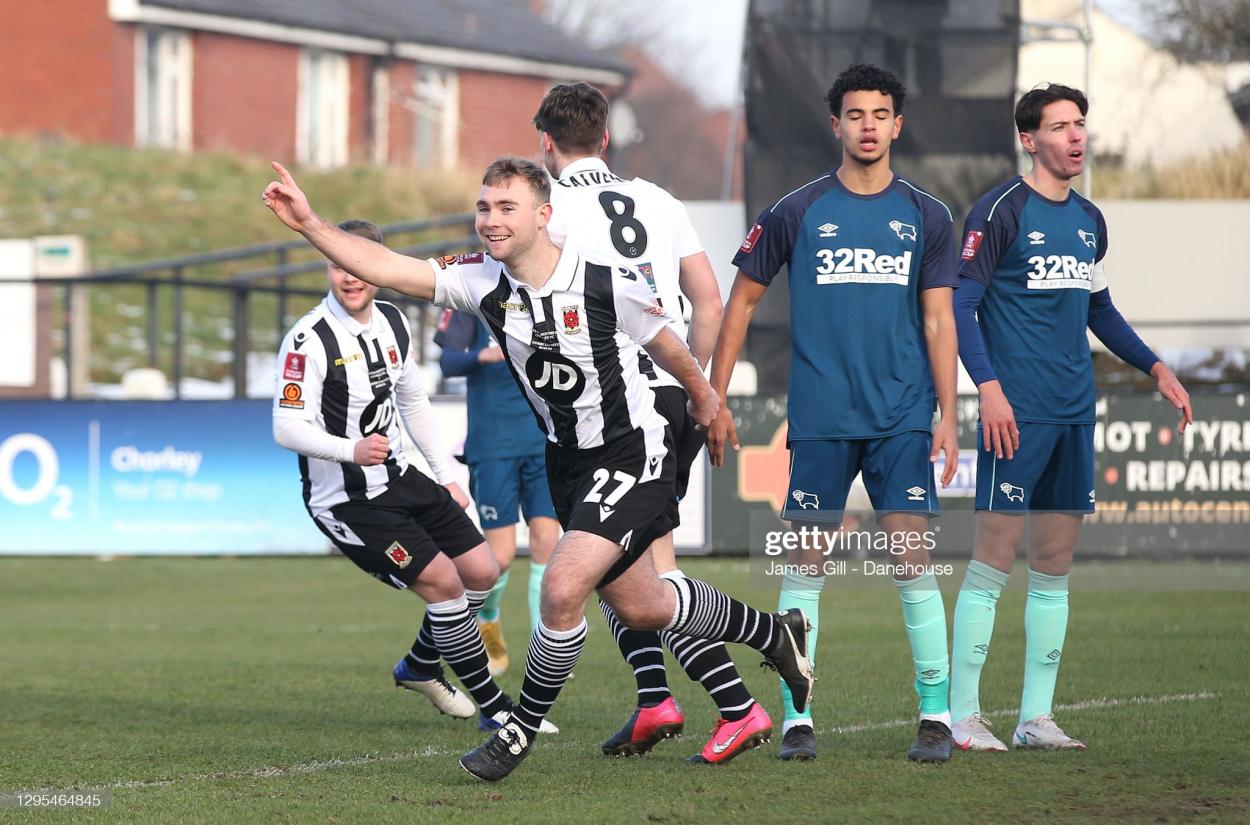 Connor Hall will be looking to replicate his Chorley goalscoring form at Damson Park this season  (Photo by Steven Paston/PA Images via Getty Images)