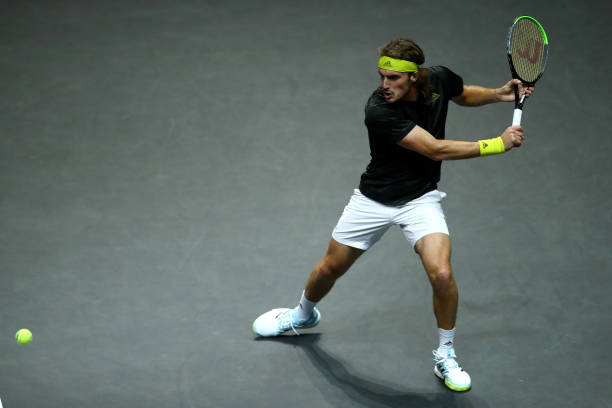 Tsitsipas' backhand might be the best shot on the court/Photo: Dean Mahtoropoulos/Getty Images