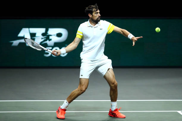 Chardy plays a forehand during his second-round victory/Photo: Dean MouhtaropoulosGetty Images