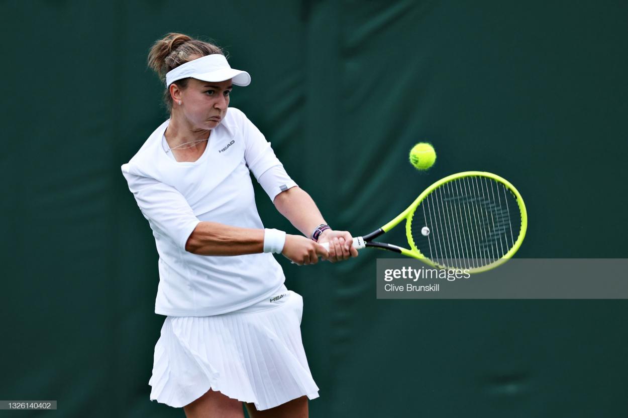 Krejcikova made her singles debut at the All-England Club a successful one/Photo: Clive Brunskill/Getty Images