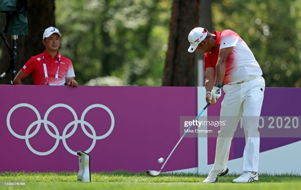 Matsuyama plays a practice round at the Kasumigaseki Country Club in preparation for the Olympic golf tournament/Photo: Mike Ehrmann/Getty Images