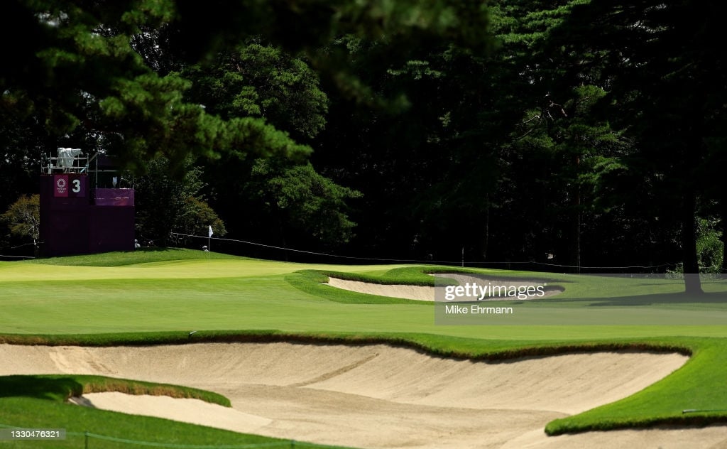 A view of the third hole at the Kasumigaseki Country Club/Photo: Mike Ehrmann/Getty Images