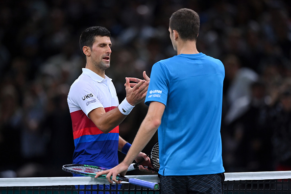 Djokovic and Hurkacz played in an epic in Paris-Bercy (Justin Setterfield/Getty Images)