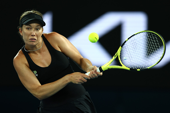 Danielle Collins' backhand was key to her lead in set two (Clive Brunskill/Getty Images)